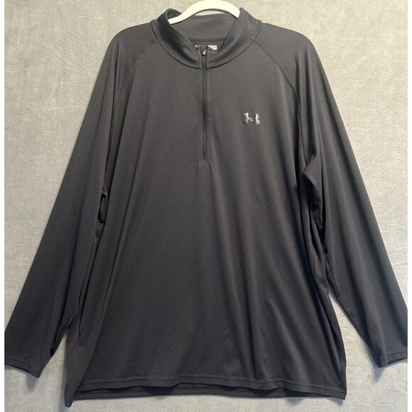 Under Armour 1/4 Zip Pullover Golf Heatgear Loose Fit Mens Size XXXL 3XL Black - Picture 1 of 6